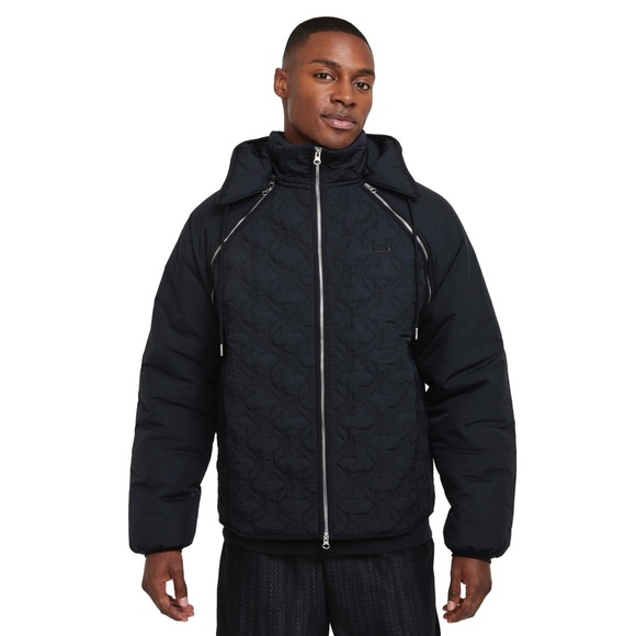 NIKE LeBron Mens Thermal Fit Insulated Basketball Jacket Quilted Vest Black NWT